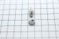 Preview: Automatikschieber mit Strassknopf silber schmal
