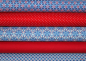 Preview: Baumwolle Julia Herzen blau/rot  (10 cm)
