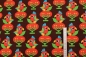 Preview: Stretch Jersey Parrots braun (10 cm)