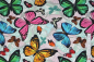 Preview: Jersey Digitaldruck Schmetterlinge (10 cm)