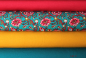 Preview: Jersey Blumenranken petrol (10 cm)