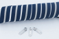 Preview: Endlosreißverschluss metallisiert marineblau/ silber (1m)