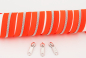 Preview: Endlosreißverschluss metallisiert neonorange/ silber (1m)