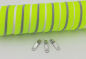 Preview: Endlosreißverschluss metallisiert schmal neongelb/silber (1m)