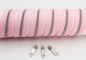 Preview: Endlosreißverschluss metallisiert schmal hellrosa/silber (1m)