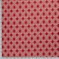 Preview: Dekostoff grafisches Muster Leinen Look rot (10 cm)