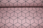 Preview: Dekostoff Würfel Leinen Look dusty rose (10 cm)