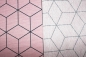 Preview: Dekostoff Würfel Leinen Look dusty rose (10 cm)