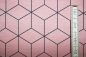 Preview: Dekostoff Würfel Leinen Look dusty rose (10 cm)