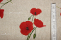 Preview: Dekostoff Mohn Leinen Look (10 cm)