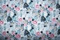 Preview: Jersey Rosen hellgrau meliert (10 cm)