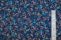 Preview: Viskose-Druck "Blümchen" blau (10 cm)