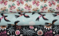 Preview: Designer- Baumwollstoff Flutter creme (10 cm)