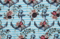 Preview: Baumwollstoff florale Anker (10 cm)