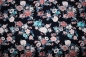 Preview: Jersey "Blüten" nachtblau (10 cm)