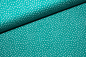 Preview: Designerbaumwolle Garden Pindot grünpetrol/weiß (10 cm)