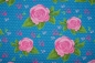 Preview: Baumwollstoff Rosenliebe blau  (10 cm)