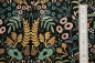 Preview: Taschenstoff Canvas Tapestry schwarz (10 cm)