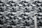 Preview: Baumwollstoff Camouflage grau/schwarz/weiß (10 cm)