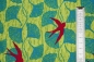 Preview: Designer-Baumwollstoff Norma Rose - Songbirds grün (10 cm)