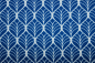 Preview: Baumwollstoff kleine Blätter blau (10 cm)