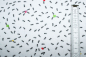 Preview: Designerbaumwolle Ameisen weiß (10 cm)
