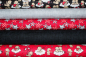 Preview: Baumwollstoff Engel & Teufel himbeerrot (10 cm)