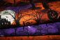 Preview: Designerbaumwollstoff Frightful night (10 cm)