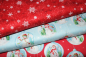 Preview: Designer-Baumwollstoff Snowglobes Red (10 cm)