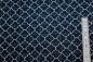 Preview: Baumwollstoff "Ornamente" blau (10 cm)