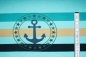 Preview: Jersey-Panel "Maritimes Feeling" gedecktes türkis