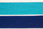 Preview: Gurtband zweifarbig 30mm türkis/royalblau (1 m)