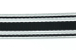 Preview: Gurtband Streifen schwarz/weiß/grau 30 mm (1 m)