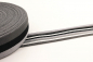 Preview: Gurtband Streifen grau/ schwarz/ weiß 40 mm (1 m)