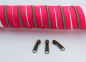 Preview: Endlosreißverschluss metallisiert pink/messing-antik (1m)