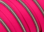 Preview: Endlosreißverschluss metallisiert pink/messing-antik (1m)