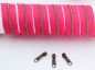 Preview: Endlosreißverschluss metallisiert schmal pink/messing-antik (1m)