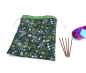 Preview: Projektbeutel / Handarbeitsbeutel mit Kordel Juniper Forest evergreen