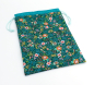 Preview: Projektbeutel / Handarbeitsbeutel mit Kordel Faraway Florals cypress