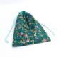 Preview: Projektbeutel / Handarbeitsbeutel mit Kordel Faraway Florals cypress