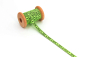 Preview: Webband neongelb/schwarz (1 m)