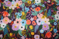 Preview: Designerbaumwollstoff Orchard - Garden Party burgundy (10 cm)