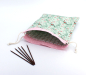 Preview: Projektbeutel / Handarbeitsbeutel mit Kordel  Vintage Charm Birdie