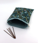 Preview: Projektbeutel/ Handarbeitsbeutel mit Kordel Dancing Leaves