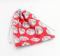 Preview: Projektbeutel / Handarbeitsbeutel mit Kordel Snowglobes Red
