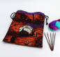 Preview: Projektbeutel / Handarbeitsbeutel mit Kordel Frightful night Scenic