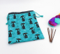Preview: Projektbeutel / Handarbeitsbeutel mit Kordel CAT CHARMS
