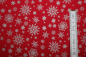 Preview: Baumwolle Schneeflockenzauber rot (10 cm)