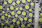 Preview: Designerbaumwollstoff Flowers neongelb (10 cm)