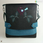 Preview: Taschenstoff Rom Canvas petrol (10 cm)
